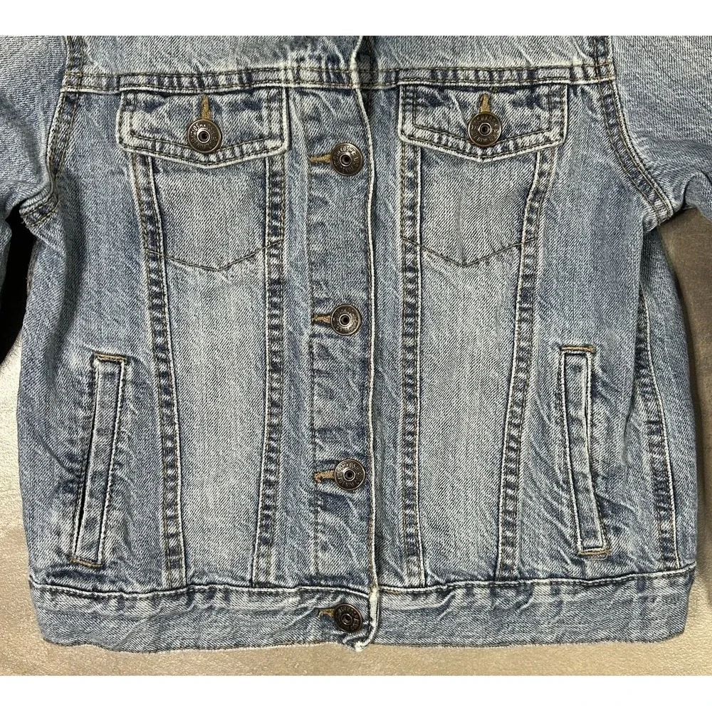 Osh Kosh B'gosh Denim Jacket Size 8 100% Cotton Blue Med‎ Wash Western Vintage